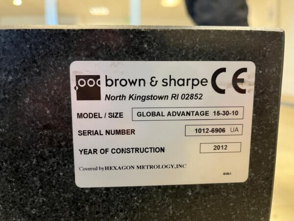2f9bdb6d-9051-4b65-8961-640c2536a742 brown & sharpe Global Advantage 15-30-10 - Maquina de medir